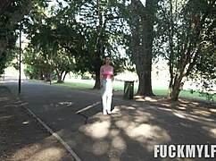 Nicolette Marcus London Sucks Big Cock With Her Huge Tits!