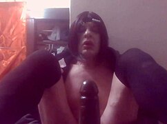 that black cock is way bigger than mine, tranny slut with small tits