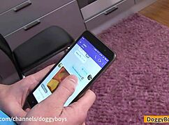 Hung blond boy bert meyer receives a dick pic from his friend