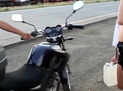 Big tits creampie in voyeur car ride