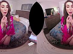 Vrhush Christiana Cinn, A Brunette With Big Tits, Uses A Vibrator Before Her Date