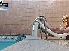 Amateur Teen Sucks Cousin At Hotel Pool!