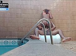 Amateur Teen Sucks Cousin At Hotel Pool!