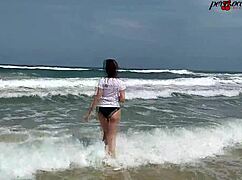 African Woman Walks Naked On Southern Beaches After Intense Sex