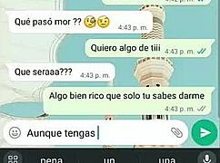 hot whatsapp chat with tati leads to us fucking her shaved pussy with big cock in the office