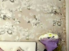 My horny neighbor uses dildo on her pussy in quarantine 😈