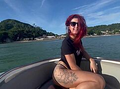 bora preparar de lancha with big tits in public outdoor setting