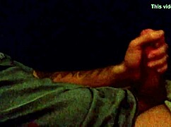 Tattooed Babe Masturbates Big Cock On Webcam Cumshot