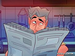 anime hentai where she gives ass during breakfast time