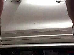 Spying on Gay Cock in the Garage Gym Workout