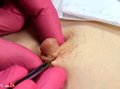Beautician Plucks Nipple Hair And Massages Tits