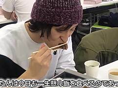 this gay scene where he eats meat passionately