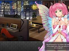 In the night club, ebony dancer with big tits seduces during huniepop game fun.