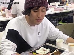 this gay scene where he eats meat passionately