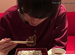 this gay scene where he eats meat passionately