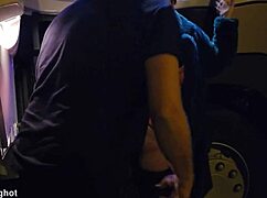 yo, i hooked up with a trucker on a highway parking lot