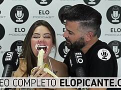 Blonde Sara Sucks Banana