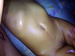 giving my sexy mexican cousin an erotic pussy massage at home