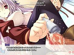 Momoiro femdom action with a surprising footjob twist in hentai