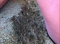 My wife took a long pee on the beach today. It was quite a sight.