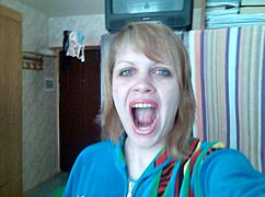 the girl skillfully performs deepthroat on a large cock