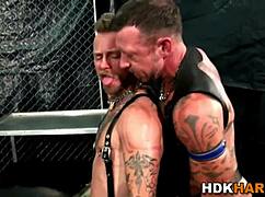 Gay studs get ass creampied after intense action! 😈