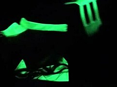 Dayanara's intense black light sex in hardcore pov fetish.