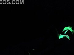 Dayanara's intense black light sex in hardcore pov fetish.