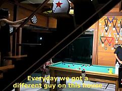 husband can't handle her, friend helps with cumshot