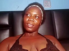 Ebony Babe Konyefa Seductively Fingers Her Ass During Casting