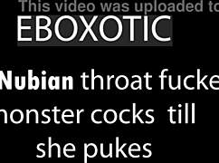 Dirty slut rebeca nubian gets mouth fucked messy in shower with bbc!