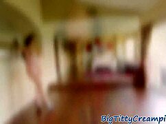 Busty Babe Wanks Cock With Balloons