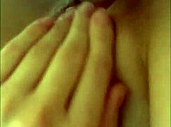 Close-up step sister licks brother's hard member