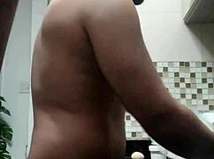 macho peladinho lavando louças in doggystyle bent over fetish