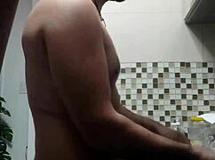 macho peladinho lavando louças in doggystyle bent over fetish