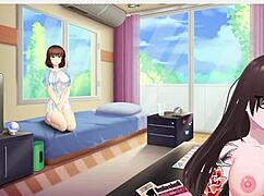 In this anime hentai, the emo girl plays with big cocks and asses.