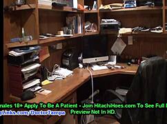 Busty Latina Jasmine Mendez rubs herself with Hitachi wand at hospital early morning