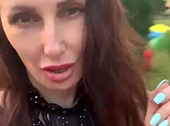 hot milf jerks off in party toilet, noticed