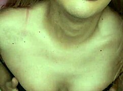 Intriguing view of hermosa travesti in crossdressing, touching her body softly