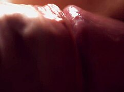 Detailed close-up captures intense homemade action with dripping and orgasm.