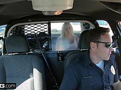 Naughty Thick White Girl Has Sex in Cop Car with Bent Over Doggystyle.