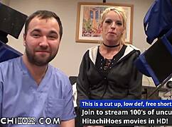 freshman bella ink gets hitachi magic wand orgasms by doctor tampa during physical 4 college
