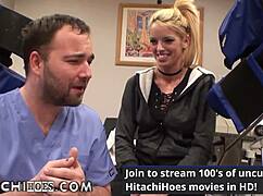 freshman bella ink gets hitachi magic wand orgasms by doctor tampa during physical 4 college