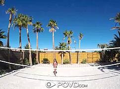 pov backyard massage turns into anal fuck with busty anissa kate?