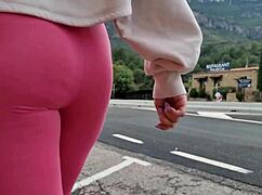 Outdoor masturbation near mountains leads to intense orgasm!