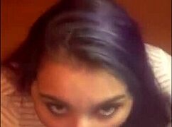 She says, 'Watch my super blowjob with handjob and facial cumshot.'