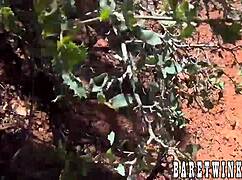 Lusty Twink Double Teamed Outdoors!