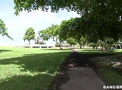 Big Chonga tits out in public!