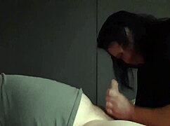 Will a handjob make up for it? mature milf asks husband before masturbation and cumshot