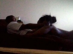 Sucking my man sloppy toppy with big tits